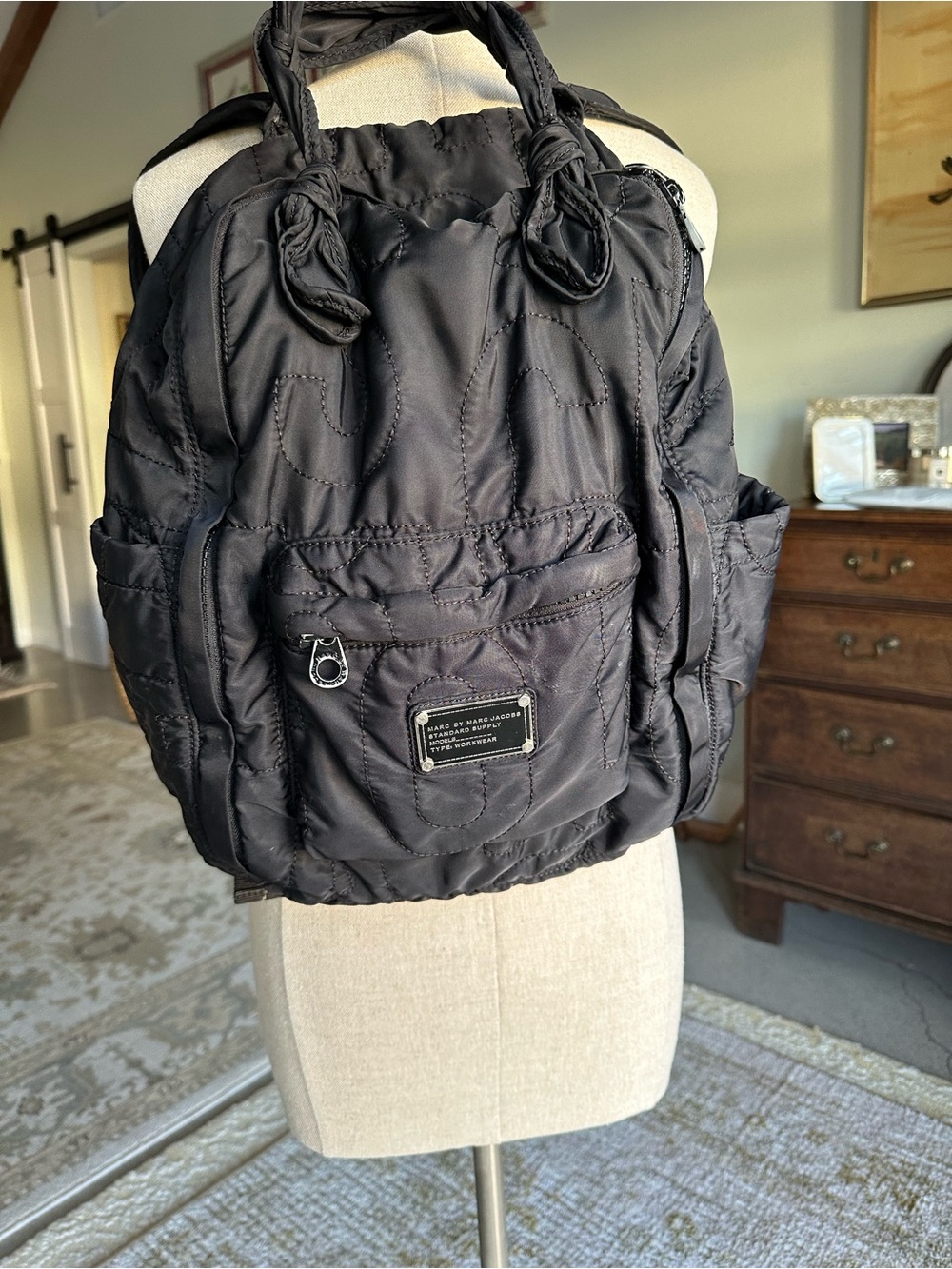 Marc by Marc Jacobs Black Quilted Backpack
